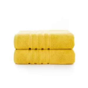 image of The Lyndon Company Chelsea 2 Pack Bath Sheet - Ochre