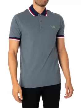 Striped Collar Polo Shirt