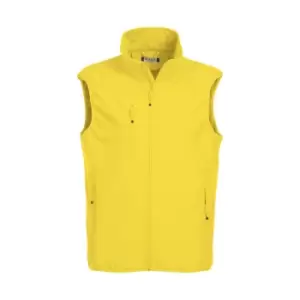 Image of Clique Mens Basic Softshell Gilet (3XL) (Lemon Yellow)