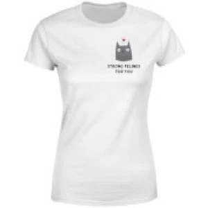 Image of Strong Felines For You Womens T-Shirt - White - 3XL
