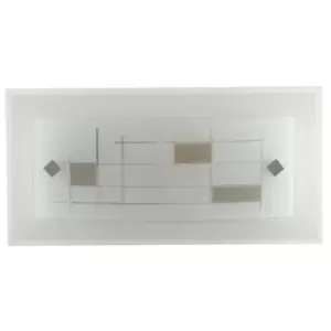 image of Netlighting Musa Flush Wall Light White 30x15cm