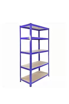 Image of T-Rax Metal Storage Shelves, Blue, 90cm W, 45cm D