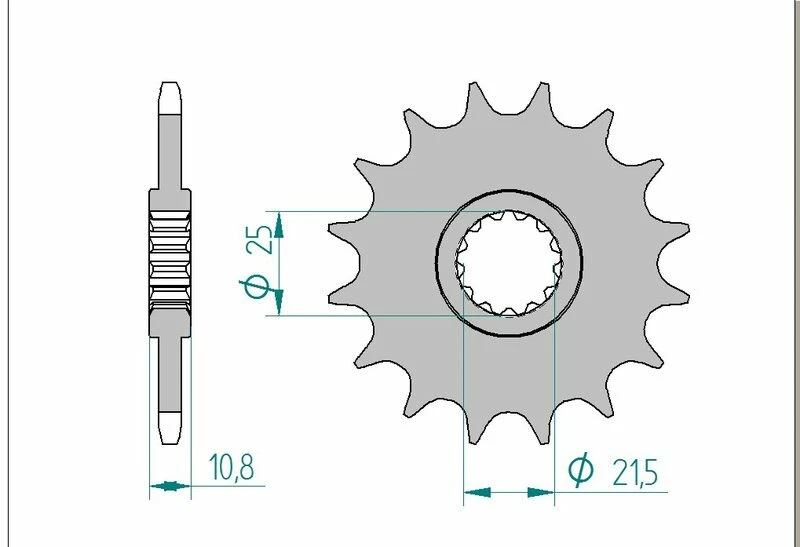 Image of AFAM Steel Standard Front Sprocket 1512 - 520