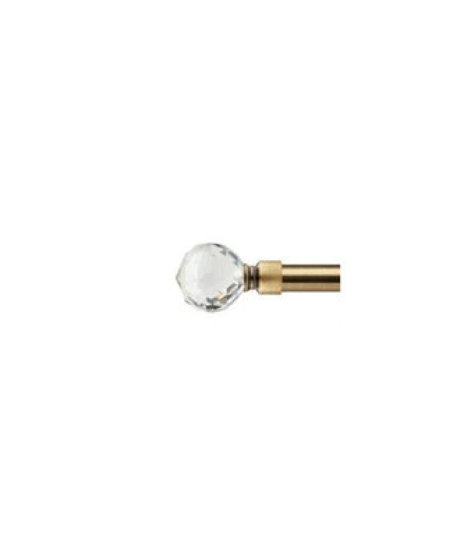 Image of Unknown 16-19mm Cristalla Extendable Eyelet Metal Curtain Pole Set Brass 160-300Cm