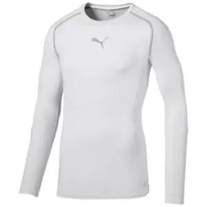 Puma Long Sleeve Base Layer T Shirt Mens - White