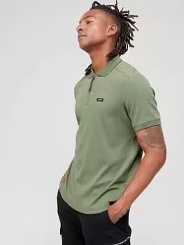 Calvin Klein Interlock Polo Shirt - Green , Green Size M Men