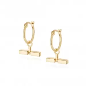 Image of Stacked T Bar 18ct Gold Plated Earrings EB8010_GP