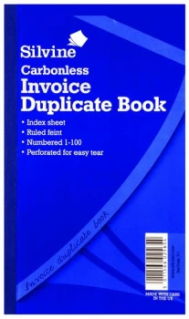 Image of Silvine Carbonless Duplicate Memo Book Ruled 81/4x5in PK6