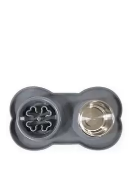 Image of Rosewood Silicone Double Diner Slow Feeder