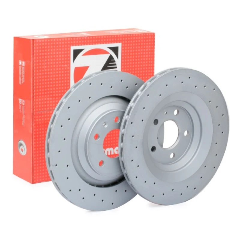 Image of ZIMMERMANN 100.3336.52 Brake disc Rear Axle, Perforated, Coated Brake Disc (82)