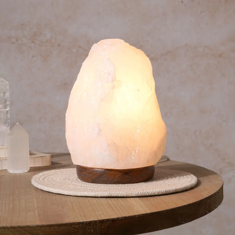 Image of Serenity Natural White Rock Salt Lamp - 1-2kg White Unisex