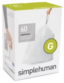 Image of simplehuman Bin Liner Code G 3 x 20 Pack 60 Liners