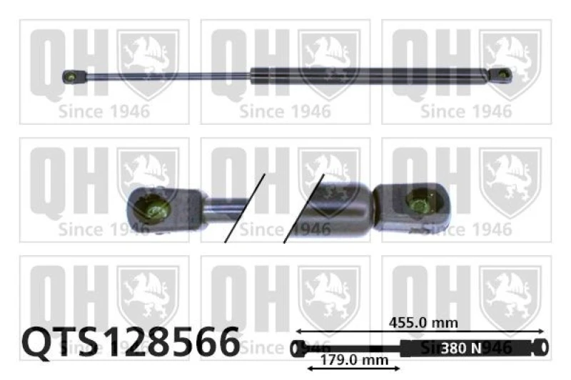 Image of QUINTON HAZELL Tailgate strut QUINTON HAZELL QTS128566