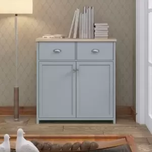 image of Westbury Sideboard Cabinet 2 Doors 2 Drawers Matt Grey Finish - Grey