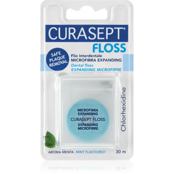 image of Curasept Floss Expanding Microfibre Mint Flavour Dental Floss 30m