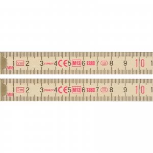 Image of Stanley Wooden Folding Rule 2m