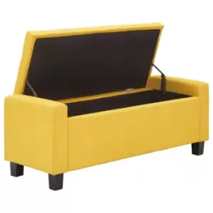 Image of Verona Ottoman Bench Mustard Fabric