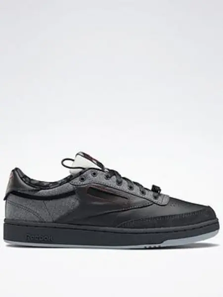 Image of Reebok Club C Shoes - Grey/Red, Size 7.5, Men