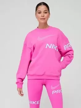 Image of Nike Dri-FIT Crew Sweat - Pink Size M Women