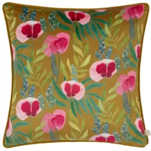 image of House of Bloom Poppy Cushion Saffron, Saffron / 43 x 43cm / Polyester Filled