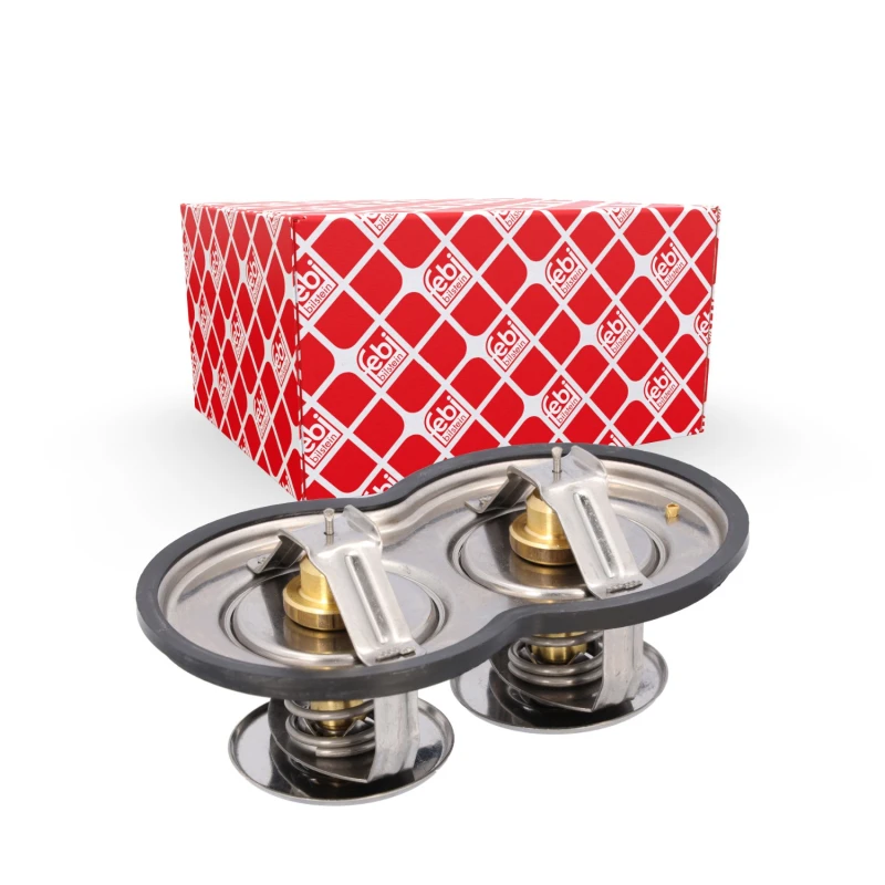 Image of FEBI BILSTEIN 10054 Engine thermostat Opening Temperature: 75°C, with gasket/seal Thermostat,coolant (316)