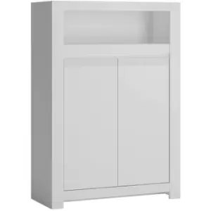 image of Novi 2 Door Cabinet in Alpine White - Alpine White