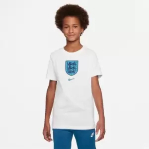 Image of Nike England Crest T-Shirt Juniors - White