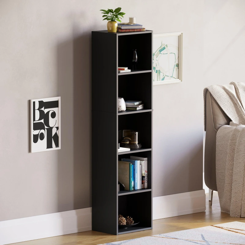 Image of Lassic Vida Designs Oxford 5 Tier Cube Bookcase Black unisex 5 Tier