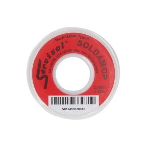 image of SERVISOL Soldamop Solder Absorbing Wick 2.5mm x 10m Red