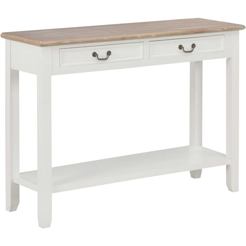 Image of VIDAXL Console Table White 110x35x80cm Wood Vidaxl 249901