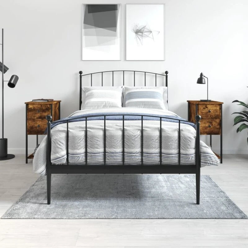 Image of VIDAXL Bedside Cabinets 2 pcs Smoked Oak 32x42x70cm Engineered Wood Vidaxl 8720845940577