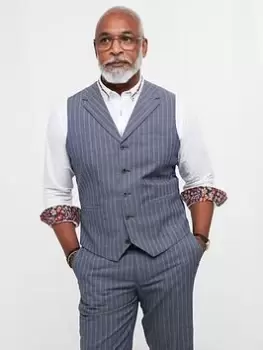 Image of Joe Browns Deadly Dapper Waistcoat - Blue Size 40, Men