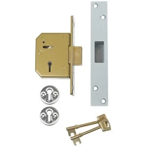 image of Union 3G115 C Series 5 Lever Deadlock 67mm 2.5" Satin Chrome