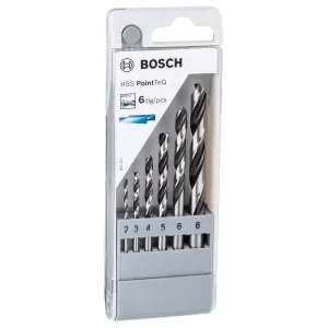 image of Bosch Accessories 2608577346 HSS Metal twist drill bit set 6 Piece DIN 338 Cylinder shank 1 Set