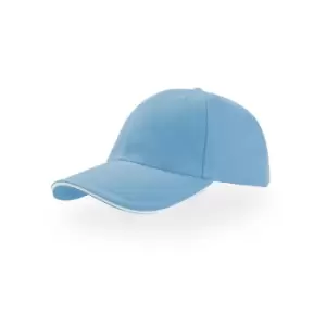 Image of Atlantis Liberty Sandwich Heavy Brush Cotton 6 Panel Cap (One Size) (Light Blue)