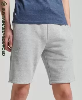 Image of Superdry Mens Organic Cotton Vintage Logo Jersey Shorts Grey / Athletic Grey Marl - Size: L