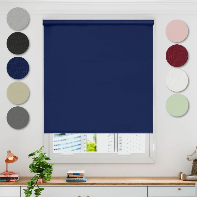 Image of Emma Barclay Blackout Roller Blind Thermal Navy Blue unisex 180cm