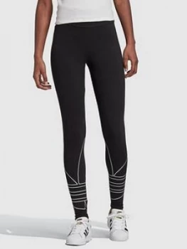 Image of Adidas Originals Large Logo Tights - Black