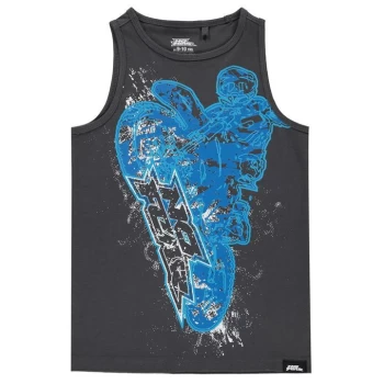 Image of No Fear Graphic Vest Junior Boys - Blue Graffitti