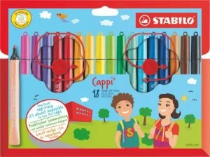 image of Stabilo Cappi Felt Pens with Cap Ring PK24