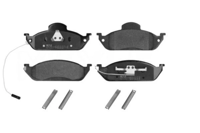 Image of MEYLE 025 231 9317/W Brake pad set Front Axle, incl. wear warning contact, Original Quality, with anti-squeak plate Brake Pad Set,disc brake (402)