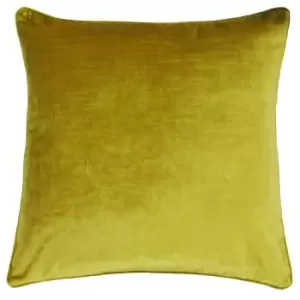 Image of Paoletti Luxe Velvet Polyester Filled Cushion Ochre