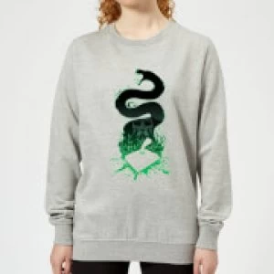 image of Harry Potter Basilisk Silhouette Womens Sweatshirt - Grey - 3XL