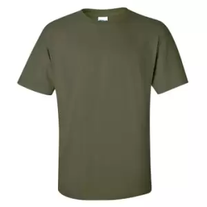 image of Gildan Mens Ultra Cotton Short Sleeve T-Shirt (XL) (Military Green)