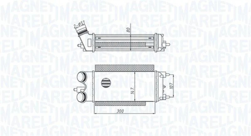 Image of MAGNETI MARELLI Intercooler MAGNETI MARELLI 351319205290