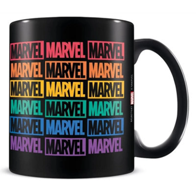 Image of Marvel Pride Repeat Logo Mug Black unisex