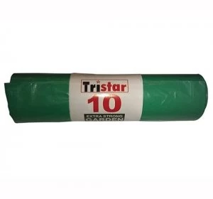 Image of Tristar Extra Strong Green Garden Sack - 10 per Roll