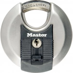 image of Masterlock Excell Stainless Steel Discus Padlock 80mm Standard