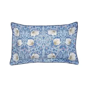 Image of William Morris Pimpernel Oxford Pillowcase, Woad Blue