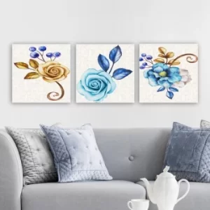 Image of P387611047 Multicolor Decorative Canvas Painting (3 Pieces)